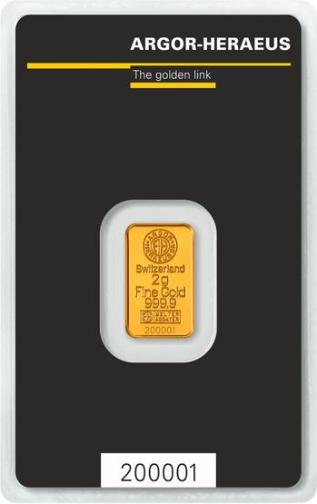 Goldbarren 2g