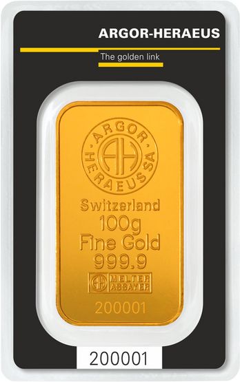 Goldbarren 100g gegossen Goldbarren 100g gegossen